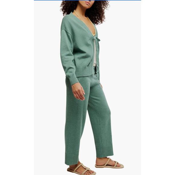 Free People Solar Cardigan & Pants Set - Pine Heater. Top medium bottom small - Picture 3 of 7